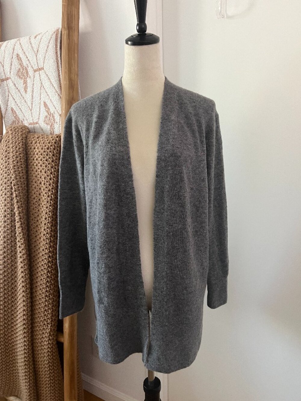 Madewell Open Front Longline Cardigan Grey Size S